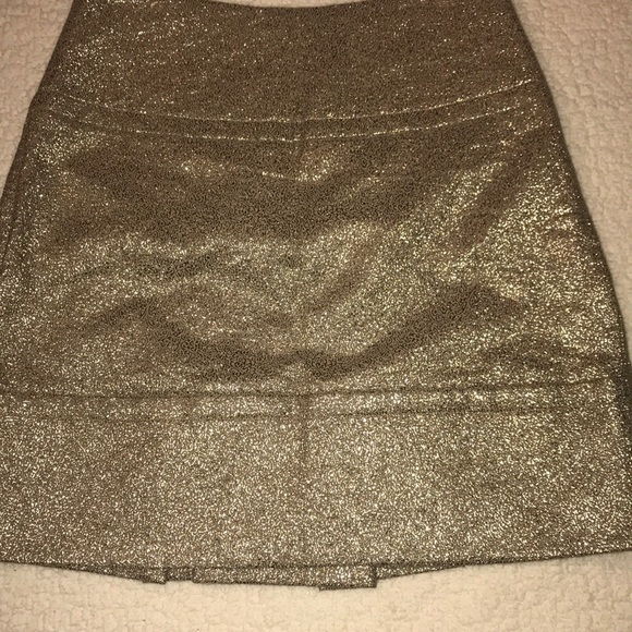 NWOT Vivienne Tam Gold Metallic Skirt - Picture 6 of 6